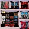 AC DC Vintage Heavy Metal Music Pillow Case Square Pillow Bedroom Sofa Leisure Comfort Cushion Car Living Room Home Decoration