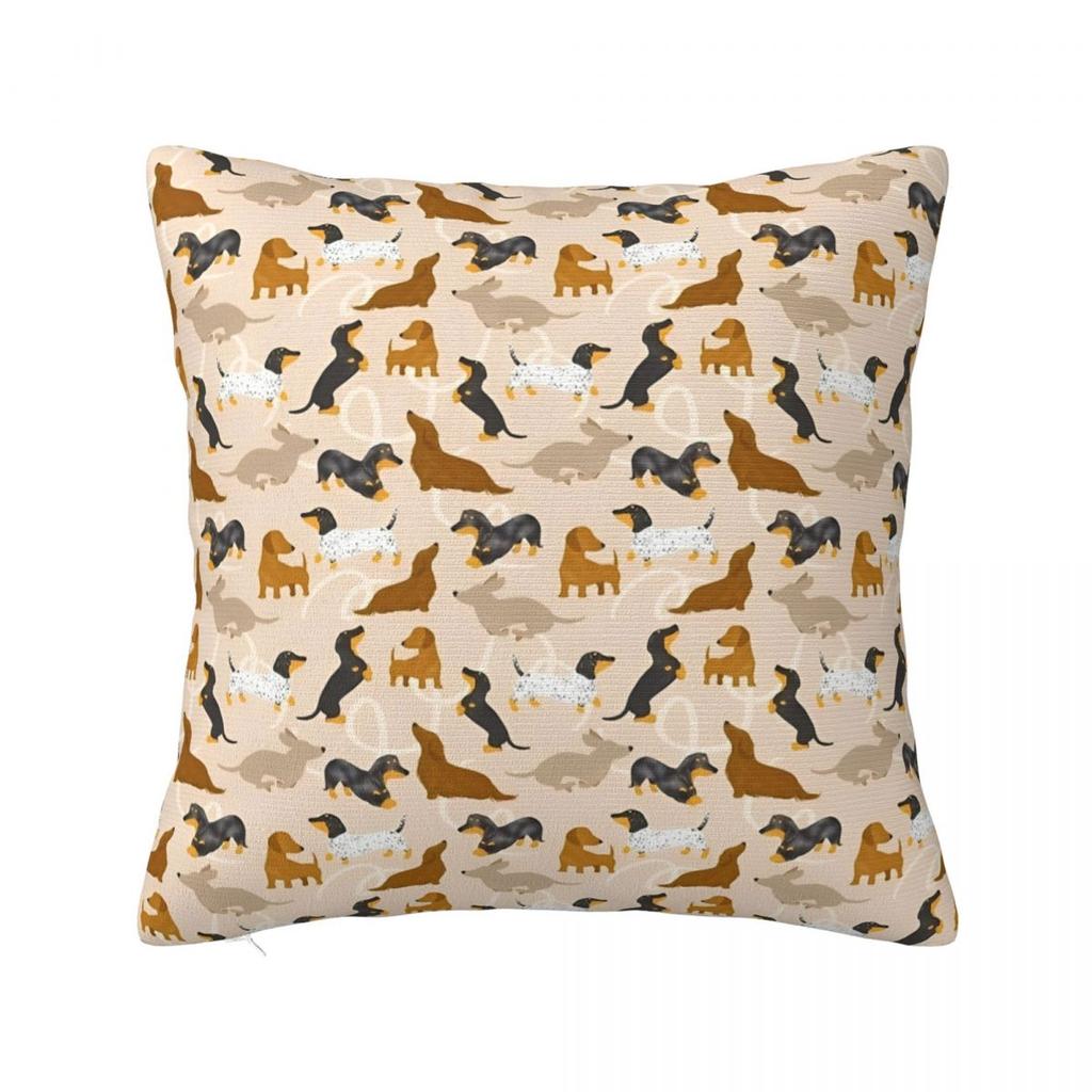 My Lovely Dachshund Dog Pillow Cover Cushion Cover Soft Pattern Pillow Case Funny Pillowcases For Chair Sofa Home Decoration
