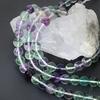 Браслет из флюорита Gin no, размер 8 мм, натуральный камень, браслет из четок, зеленый, фиолетовый, зеленый, фиолетовый [Shinjuku Kura] 16~20,5 см S~LL