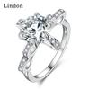 Классическое кольцо Lindon из медного сплава с цирконием, женские ювелирные изделия, свадебный подарок для вечеринки