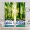 2 панели Природа Пейзаж Солнечный Лес Занавес Водопад Полузатемняющие Занавески Для Спальни Гостиной Окна Кухни Офиса
