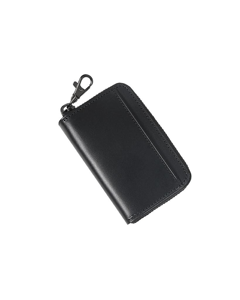 Key Tochigi Made In Genuine 5 YKK Smart Key Car Card Key Present [Aoita] Men's Case, Leather, Japan, Multifunctional, Leather, Hooks, Zipper, Case,