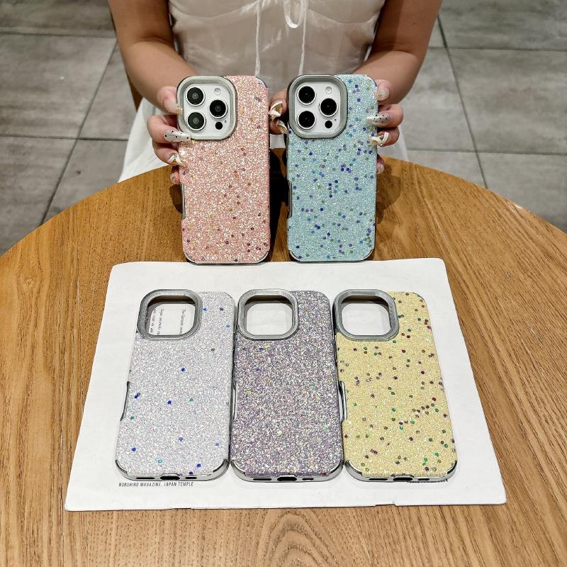 Новый роскошный однотонный мерцающий чехол из мягкого ТПУ для iPhone 16 Pro Max 14 11 12 13 15 Pro Max Plus, бампер, задняя крышка