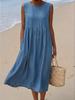 Женское повседневное платье без рукавов из искусственного денима, весна/лето 2026
