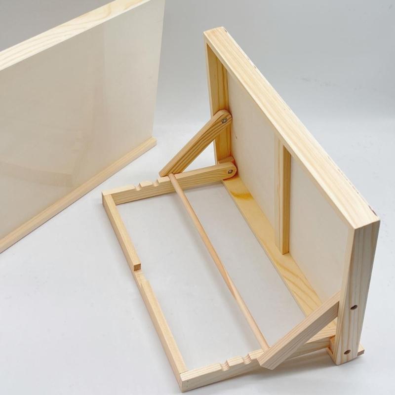 Portable Wood Tabletop Easel Angles Adjustable Drawing Easel Stand for Artist Beginner Sketching Watercolor Oil Painting