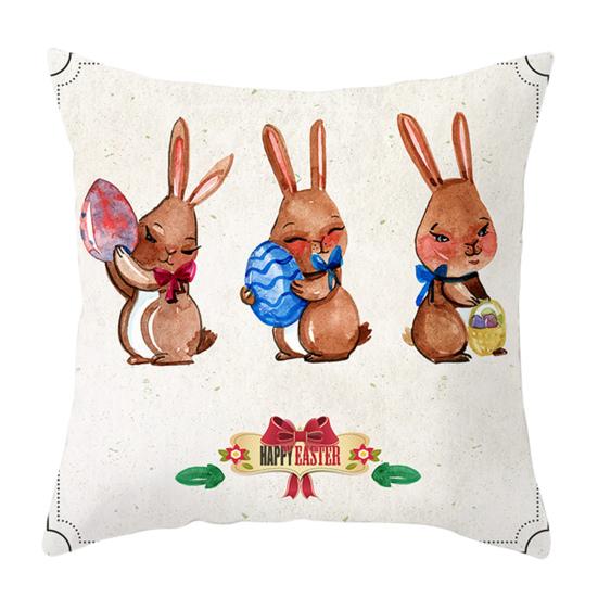 Наволочка с буквами, потайная молния, декоративная Пасхальный кролик, яйца, диван, спальня, автомобильная подушка, чехлы, товары для дома