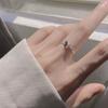 Korean Version Plain Ring Irregular 925 Sterling Silver Versatile Ring Women's Niche Ins Style Design Non-fading Combination Ring