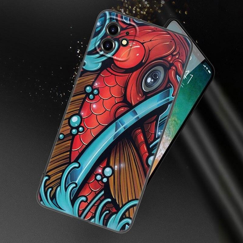 Чехол для телефона «Токио» в японском стиле для Apple iPhone 13 12 Mini 11 Pro XS Max XR X 8 7 6S 6 Plus SE 2022 2020 5S 5, мягкий черный чехол