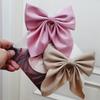 Solid Color Satin Bowknot Hair Clips For Girls Sweet Bow Women Hairpins Butterfly Barrettes Duckbill Clip Kids Hair Accessories