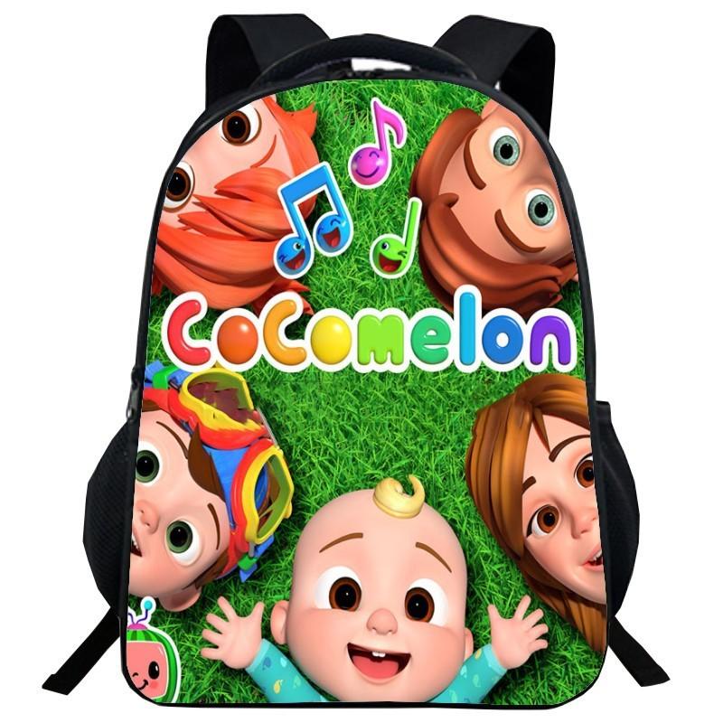Cocomelon Backpack Children School Bags Durable Cartoon Lankybox Schoolbag For Kids