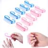 10Pcs Plastic Handle Nail Brushes Fingernail Cleaning Manicure Tools Accessories