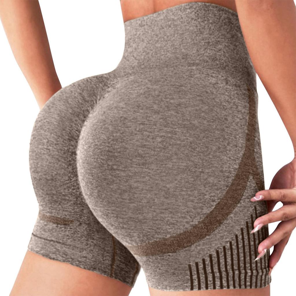 Женские бесшовные повседневные шорты с высокой талией, спортивные шорты для йоги, эластичные шорты