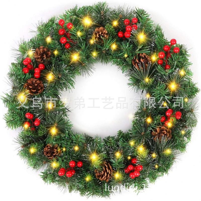 Christmas Wreath Door Hanging Decor Home Mall Window Party Festive Simulation Ornament