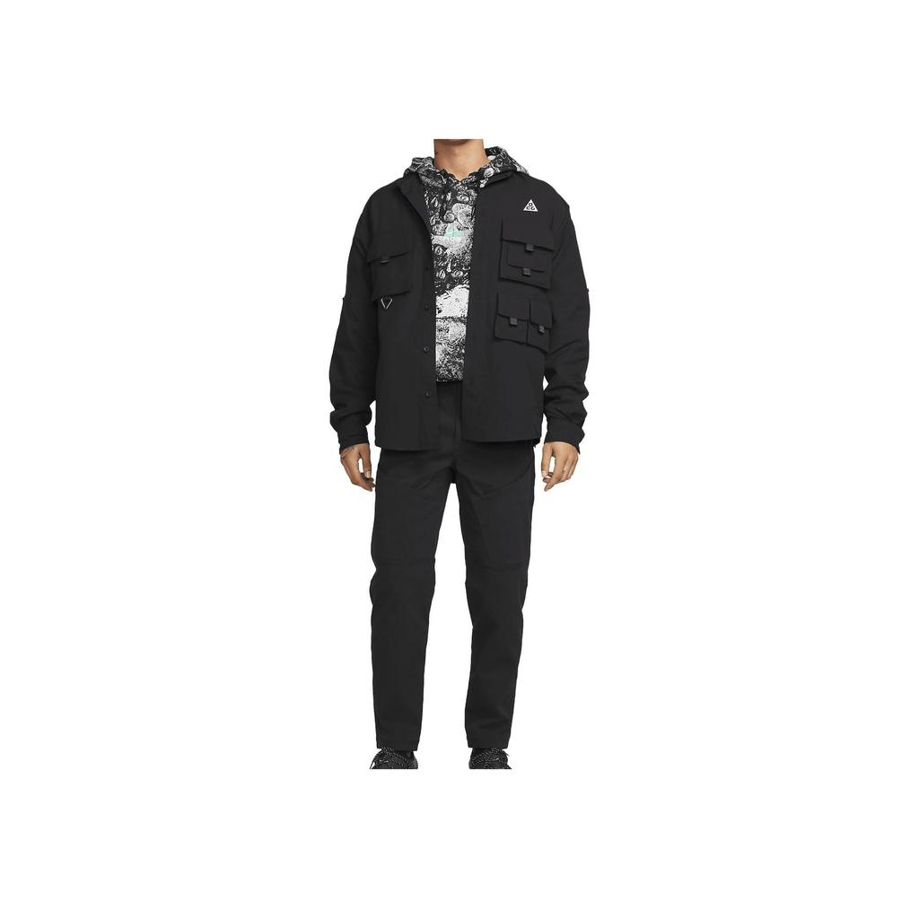 Nike Сплошной цвет, однобортный пиджак с несколькими карманами и воротником, мужская верхняя одежда, черный DN3936-010