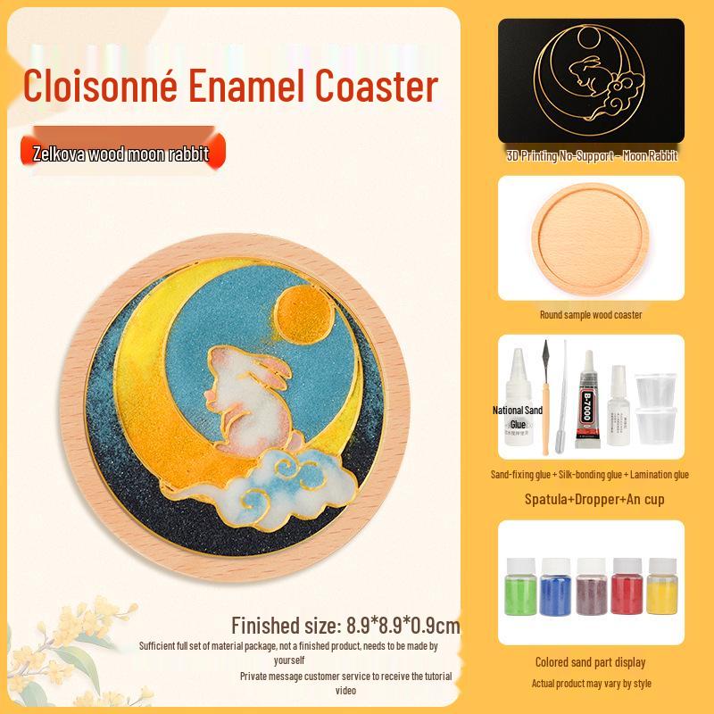 Набор для изготовления подставок в технике перегородчатой эмали: Цзинтайлань без волочения проволоки, в китайском стиле, командное мероприятие ручной работы