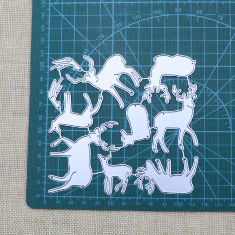 Animal Cutting Dies Different Deer Set Metal Stencil for DIY Scrapbooking Album Embossing Paper Card