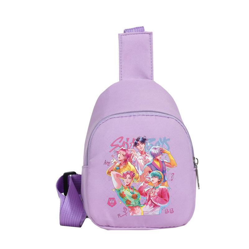 Children'S Breast Bag Animation Cartoon Peripheral Printing Casual Shoulder Bag Going Out Portable Messenger Bag