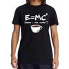 Men's T-shirt 100% Cotton Casual Fun Energy=milk+coffee Print Loose Round Neck Summer Short Sleeved T-shirt
