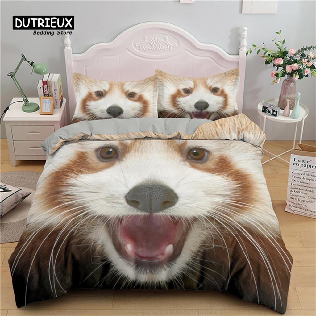 Детский милый комплект постельного белья с животными Твин Кинг для мальчиков девочек подростков 3D принт панды пододеяльник микрофибра пододеяльник декор спальни