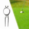 Aluminum Alloy Golf Repair Pitch Fork Tool Golfs Divot Repair Tool with Magnetic Putting Green Fork Golfs Accessory