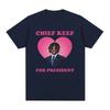 Футболка Rapper Chief Keef for President, мужская модная повседневная футболка с коротким рукавом, эстетические винтажные футболки большого размера, уличная одежда