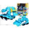 Newest ABS Min Deformation Gogo Dino Action Figures REX Transformation Car Airplane Motorboat Crane Dinosaur Toys for Kids