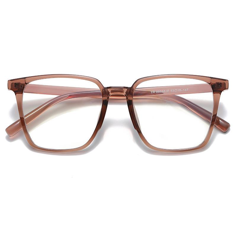 Очки для близорукости с большой оправой, меняющие цвет, мужские и женские, литературные и ретро-квадратные, модные, анти-синие, плоские очки Tr Hair