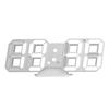 3D Clock USB Digital Electronic Alarm LED with Temperature for Household Decoration White Frame