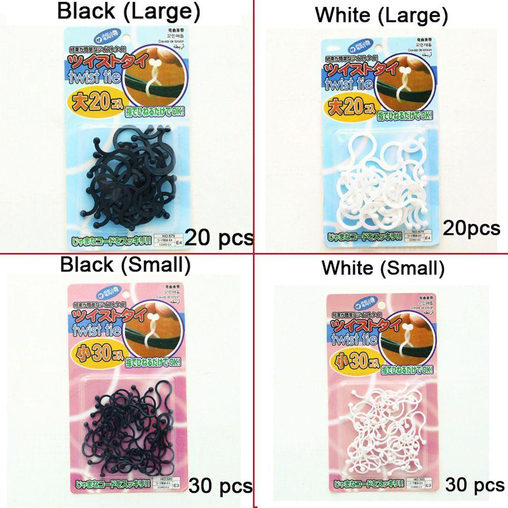 20/30 Pcs Office Thread Earphone Cord Wrap Wire Clip Twist Tie Cable Organizer Line Winder