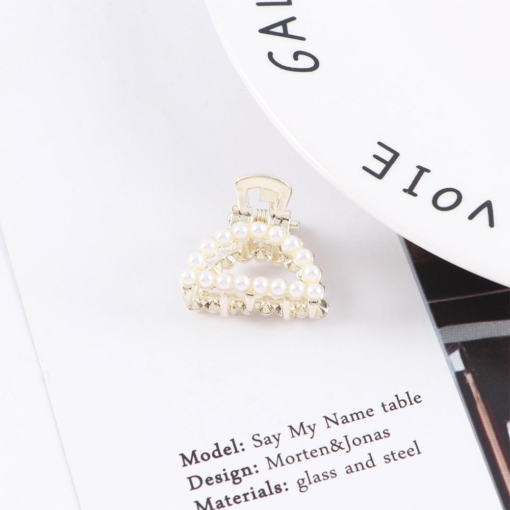 Lovely Cute Rabbit Gift Zinc Zinc Alloy Pearl Hair Accessories Women Hairpin Small Crab Clip Bow Hair Claw