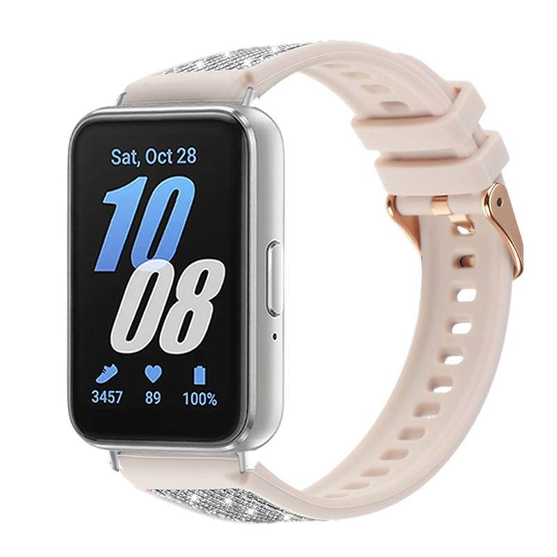 Силиконовый сменный ремешок с блестками и пайетками для Samsung Galaxy Watch Fit3 Искрящийся браслет Только для Samsung Galaxy Watch FIT3