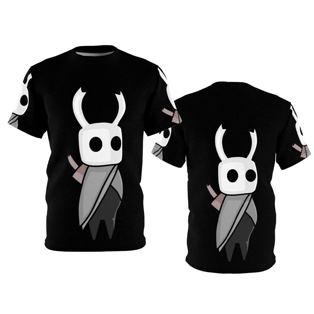 Милые графические футболки с персонажами Hollow Knight Мужская повседневная свободная футболка с коротким рукавом Харадзюку Персонализированная уличная одежда Детская одежда