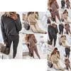 Stylish Ladies Lounge Wear 2 Piece Set Featuring High Neck Casual Pyjamas Joggers