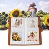 Фотоальбом с обложкой из ПУ Семейный фотоальбом 80 карманов Альбом для фотографий Держатель для фотоальбомов на отпуск и день рождения Кошелек-альбом
