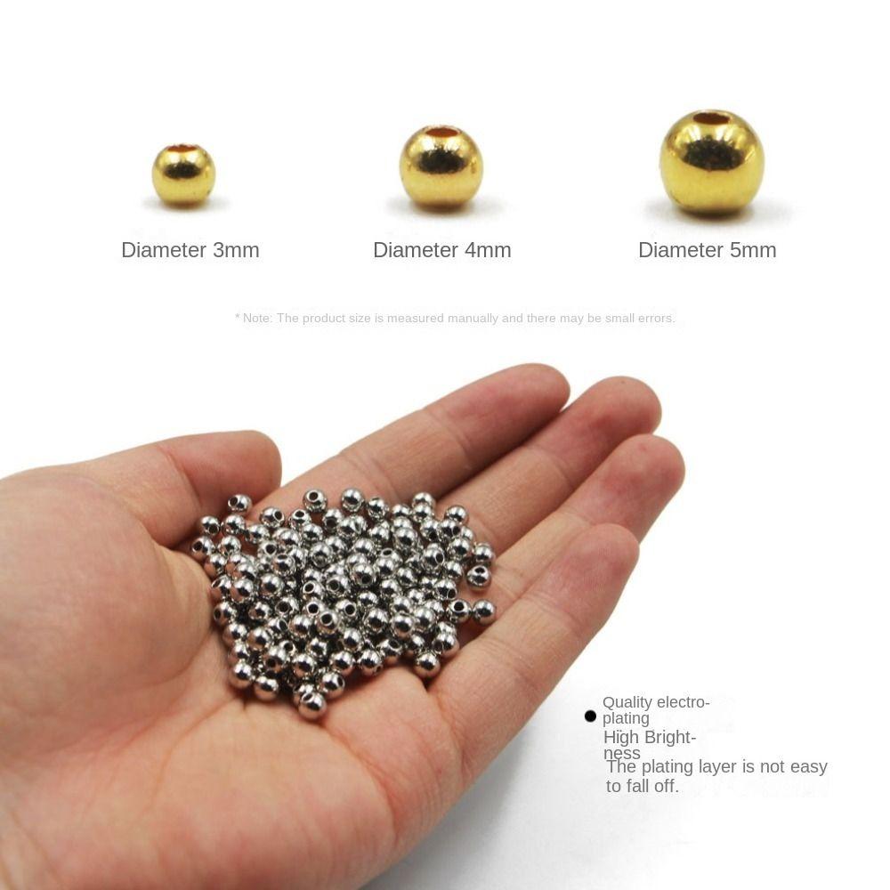 Серебряный/золотой материал для вязания мушек, 3,0 мм/4,0 мм/5,0 мм, рыболовные бусины, медные бусины для рыбалки нахлыстом