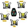Dossard Gilet LED Clignotants - Bretelles Ajustables - Télécommande Sans-Fil Pour Cycliste Velo Moto Joggeur Marcheur Sac Ecole