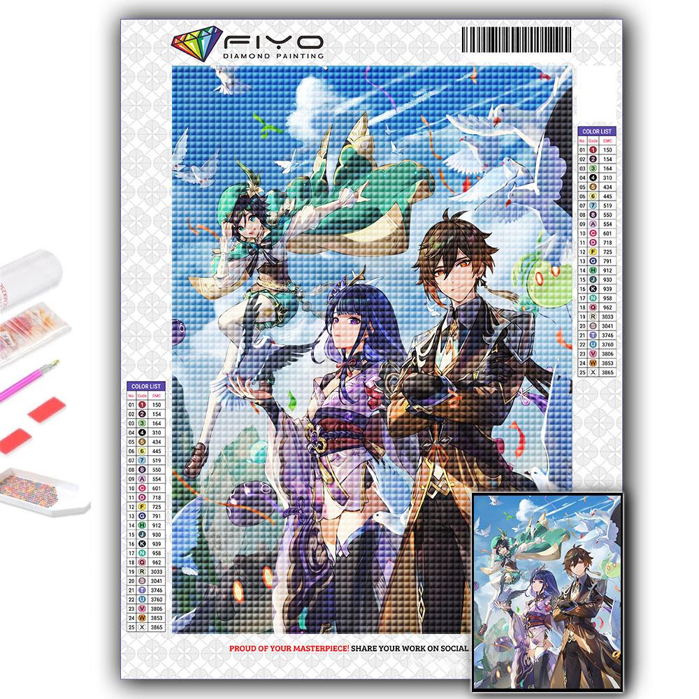 Алмазная картина Genshin Алмазная мозаика Ремесло Алмазная вышивка Картина