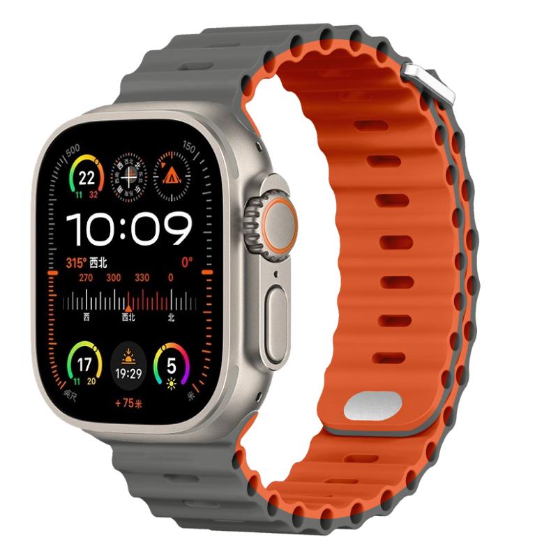 Морской ремешок для Apple Watch Ultra 3 2 Ремешок 49 мм Серия 45 мм 41 мм 46 мм 42 мм 40 44 мм Силиконовый ремешок для часов iWatch 11 10 9 8 7 6 5 SE2
