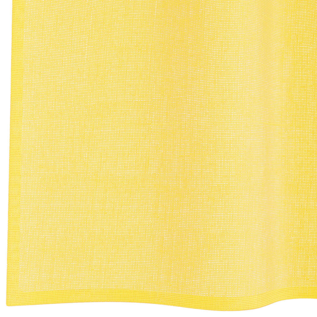 Voile Curtains with Loops 2 pcs Yellow 140 x 260 cm