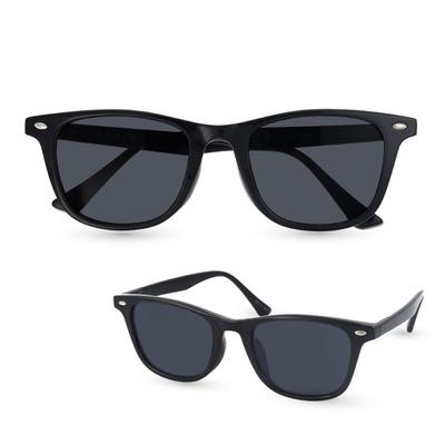 Солнцезащитные очки [Fujita Optical], Поляризованные, Квадратные, UV400, Защита, Антибликовое покрытие, Четкие, TR90, Для вождения, Для бизнеса, Мужские, В комплекте чехол evais UV