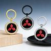Alloy Car Logo Key Rings Chain Holder Gift for Mitsubishi Ralliart Lancer ASX L200 Colt Pajero Outlander Eclipse Galant Montero