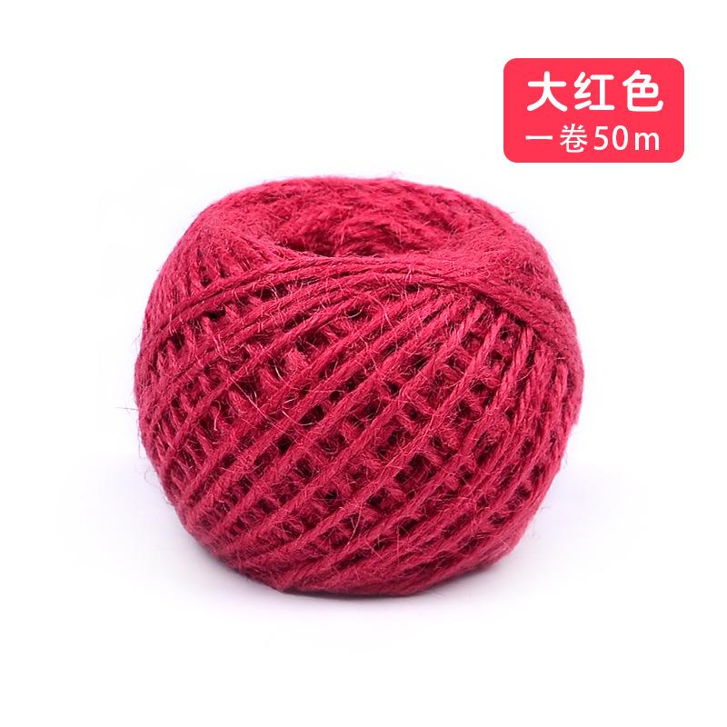 Цветная пеньковая веревка Сделай сам Ручная работа Декоративный Ретро стиль Зажим для фото Джутовая веревка 50 метров