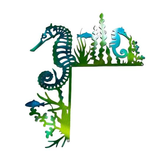 Sea Animal Door Frame Decoration Metal Seahorse Turtle Octopus Mermaid Dolphin Starfish Door Corner Sign