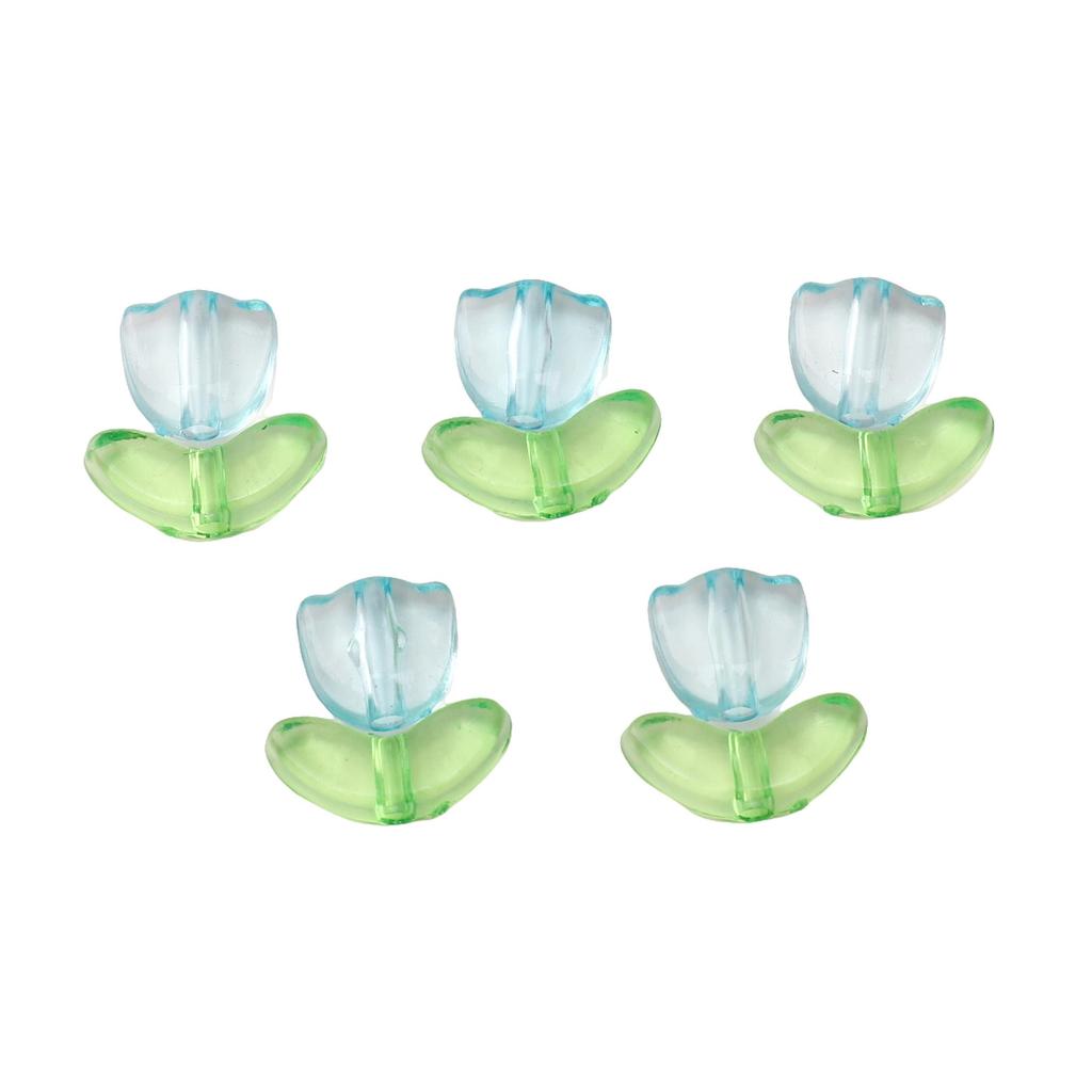 20 шт./пакет Акриловые бусины-тюльпаны для изготовления ожерелий, браслетов, серег, ювелирных изделий, аксессуары для рукоделия