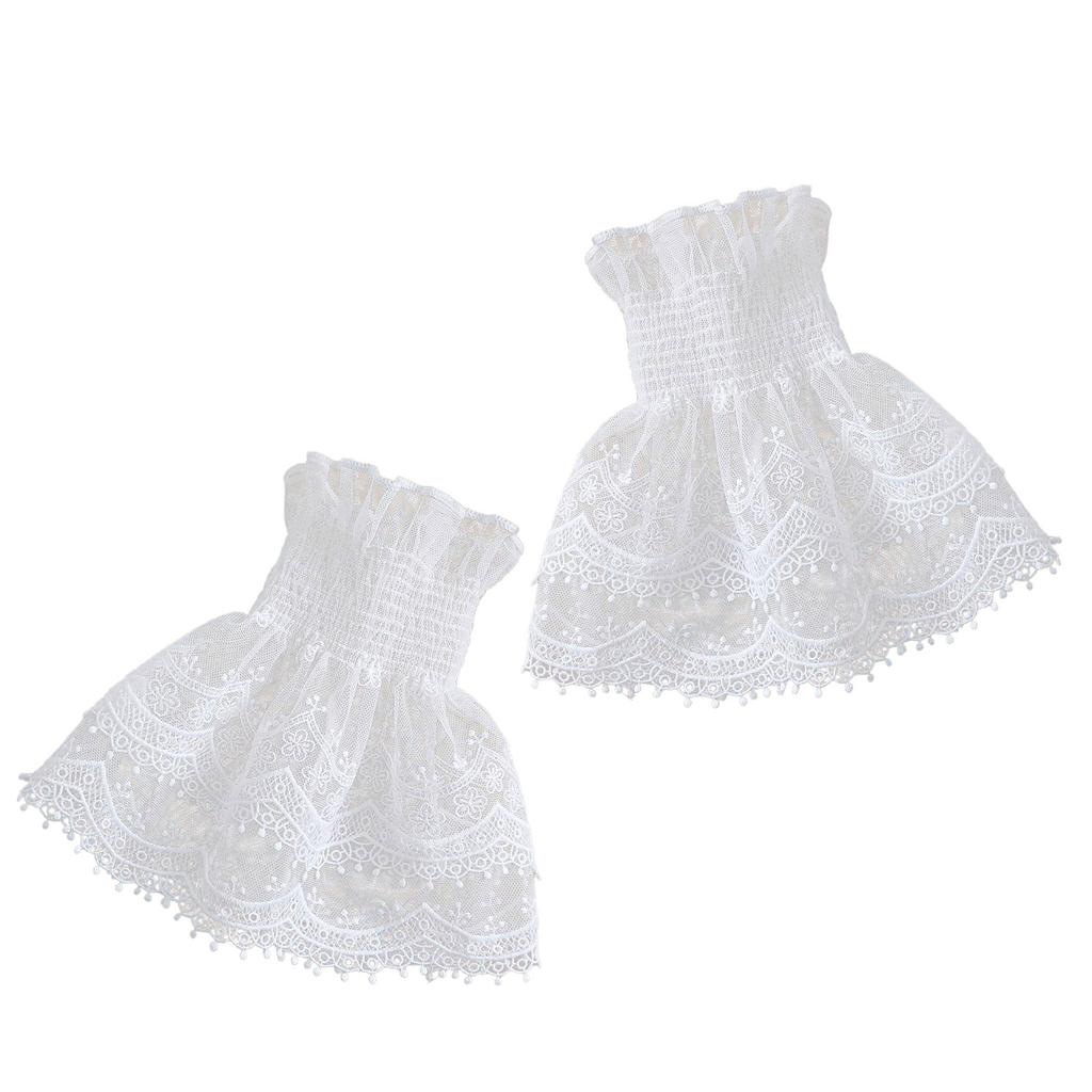 Elegant Faux Arm Sleeves Embroidery Flower Decorative Wrist Cuffs Lace Covers For Women Girl Daily And Special Occasion