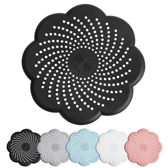 Sink Strainer Silicone Anti-Blocking Drain Filter Flower Design Odor Seal Kitchen Bathroom Accessory