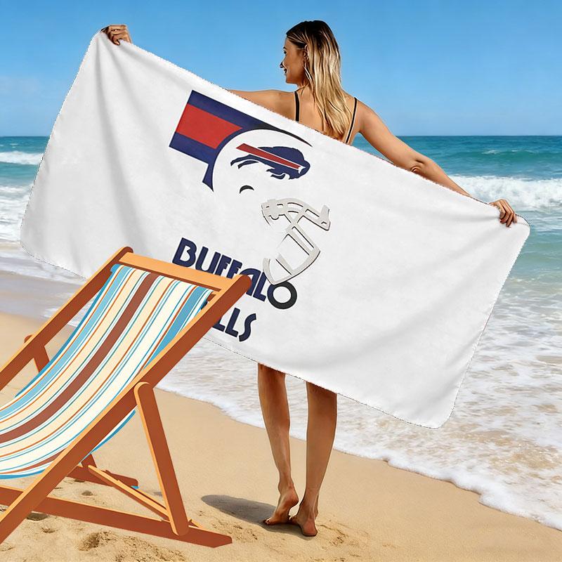 Bills Print Beach Towel, Large Soft Quick Dry Towel for Beach Camping Swimming