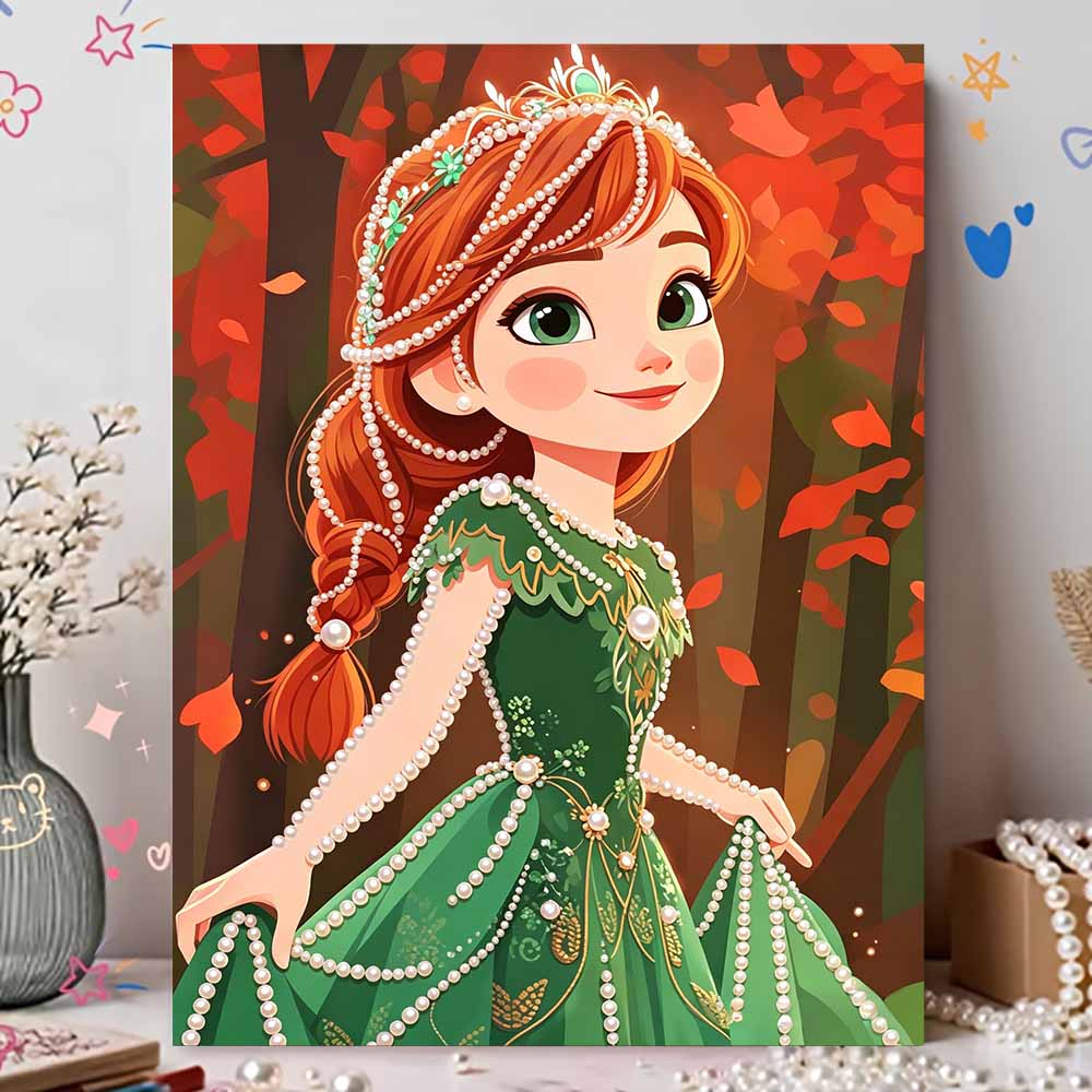 Disney DIY Жемчужная живопись Замороженная Анна Домашнее украшение стен Жемчужные драгоценные камни Картины Поделки Домашнее украшение