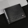 Men's Cross-Border Short Leather Wallet with Coin Purse, Multi-Card Slots, High-End Design, and Large Capacity.