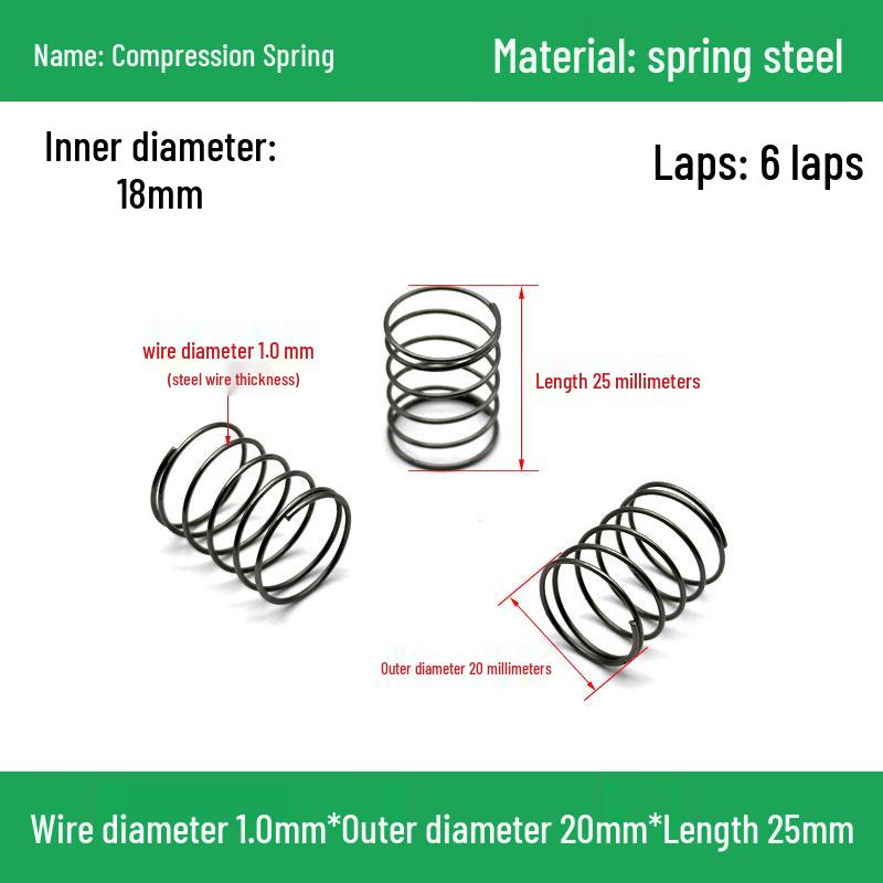 Сверхмощный Y-образный амортизатор с компрессионной пружиной, диаметр проволоки 1,0 мм, внешний диаметр 5-20 мм.